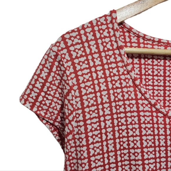 Tommy Hilfiger dress dot tiered print white and red hi low skirt midi si… - Picture 9 of 15